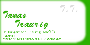 tamas traurig business card